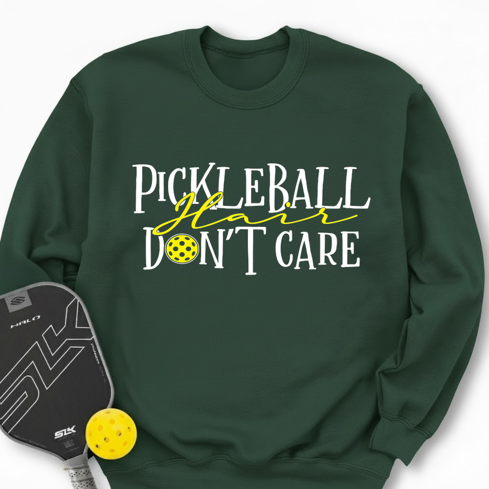 Pickleball Hair, Don’t Care v1 Sweatshirt - Picklechillz