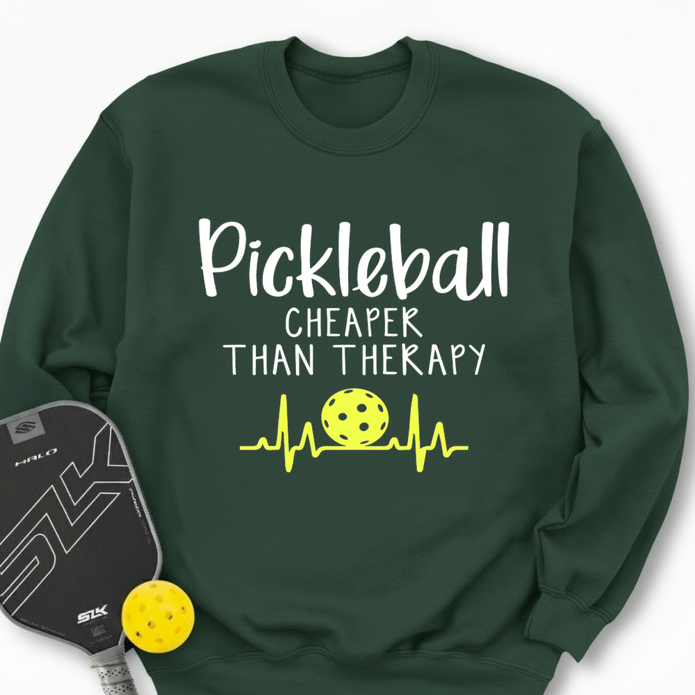 Pickleball Cheaper Than Therapy Sweatshirt - Picklechillz