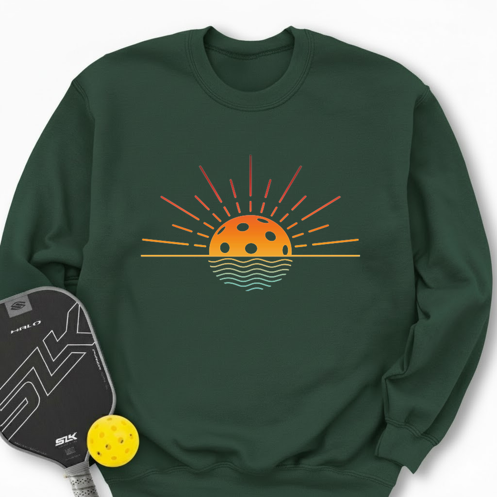 Pickleball Retro Sunset Sweatshirt - Picklechillz