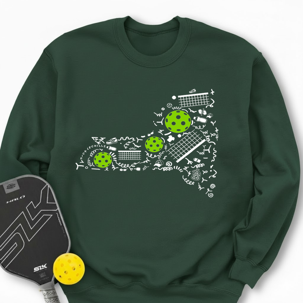New York Pickleball Map Sweatshirt - Picklechillz