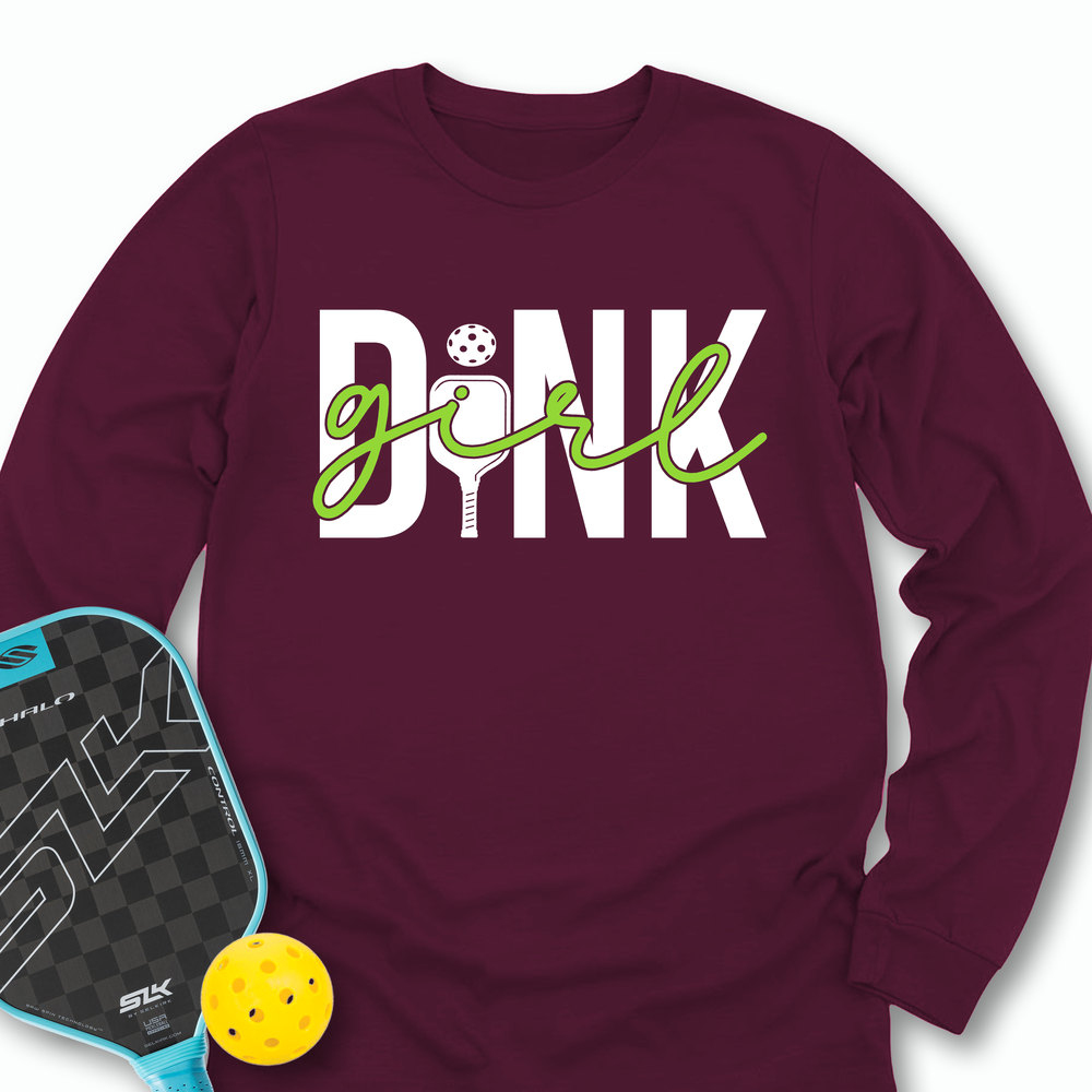 Dink Girl T-Shirt Long Sleeve - Picklechillz