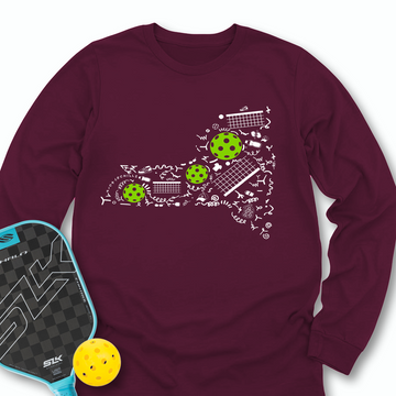 New York Pickleball Map Long Sleeve - Picklechillz