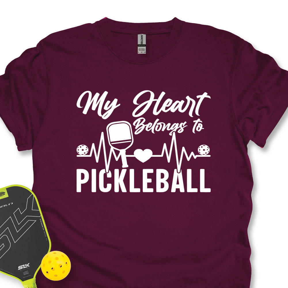 My Hearts Belongs To Pickleball Unisex T-Shirt - Picklechillz