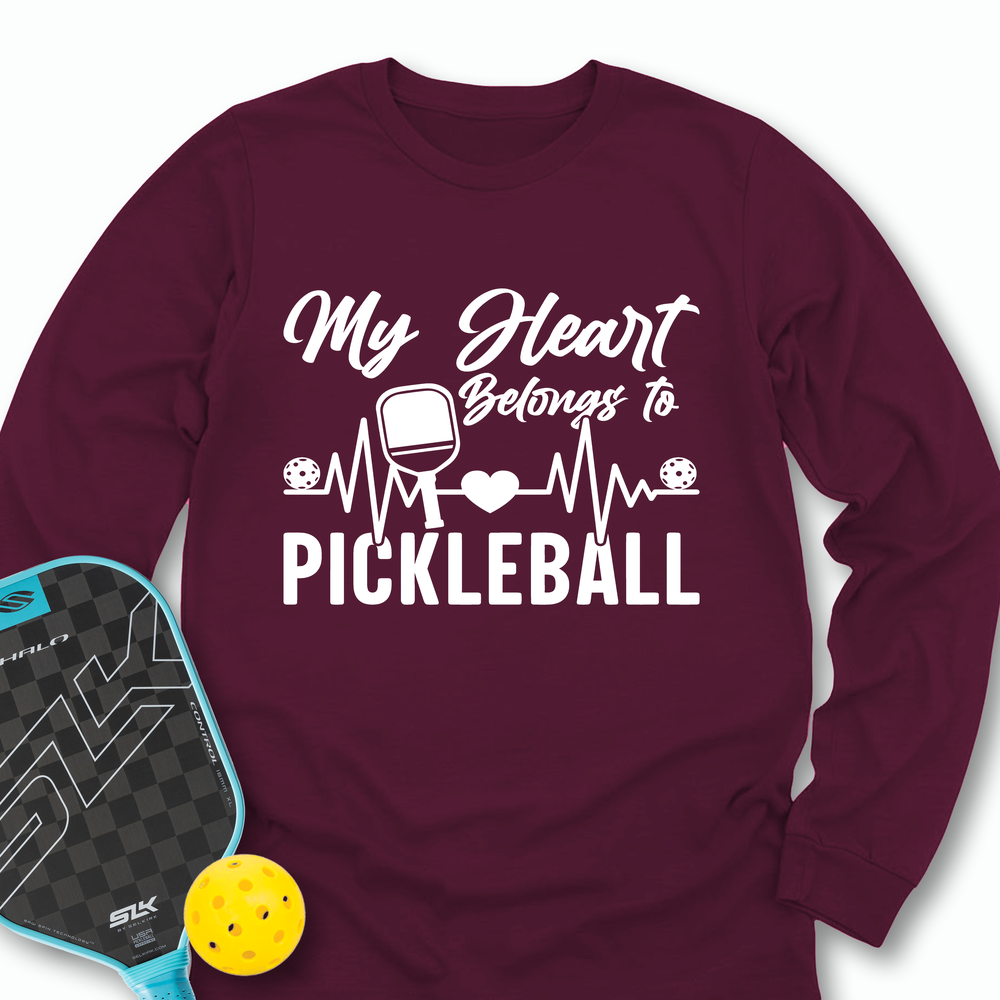 My Hearts Belongs To Pickleball Long Sleeve - Picklechillz