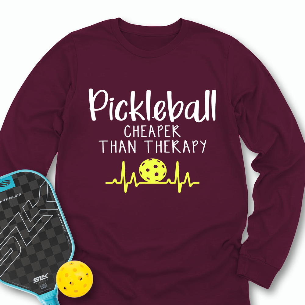 Pickleball Cheaper Than Therapy Long Sleeve - Picklechillz