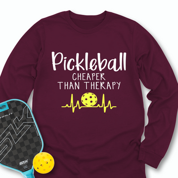Pickleball Cheaper Than Therapy Long Sleeve - Picklechillz