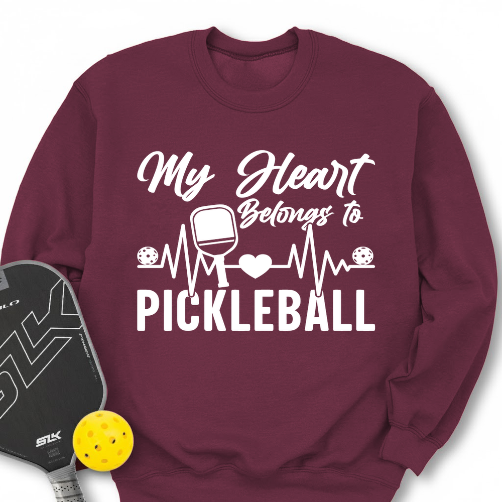 My Hearts Belongs To Pickleball Sweatshirt - Picklechillz