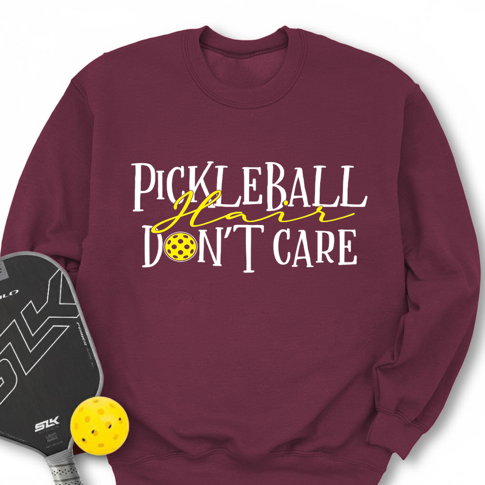 Pickleball Hair, Don’t Care v1 Sweatshirt - Picklechillz