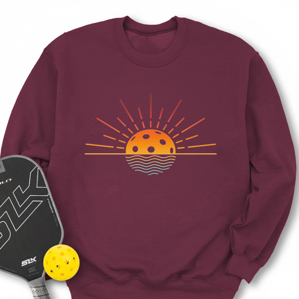 Pickleball Retro Sunset Sweatshirt - Picklechillz