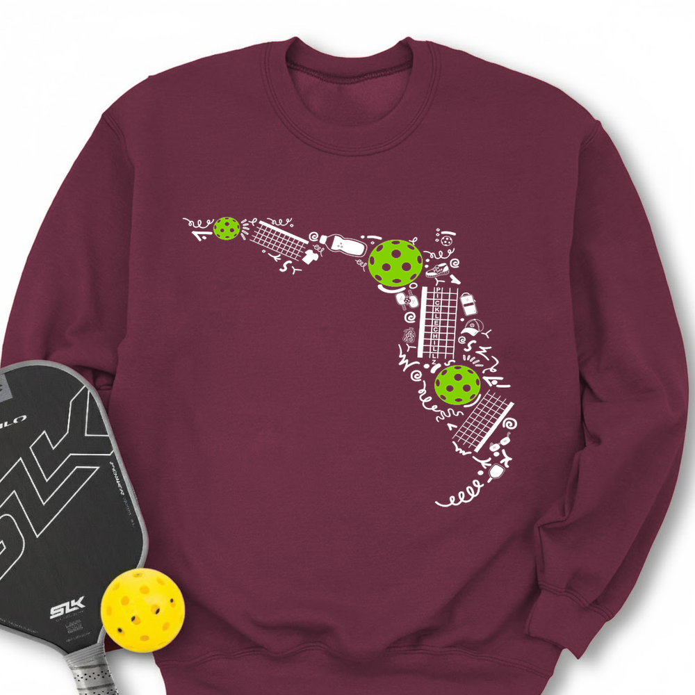 Florida Pickleball Map Sweatshirt - Picklechillz