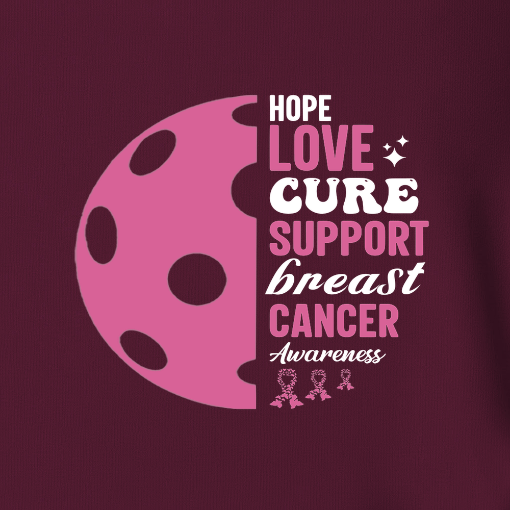 Hope Love Cure Support Breast Cancer Awareness Unisex T-Shirt - Picklechillz