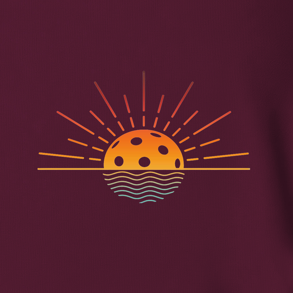 Pickleball Retro Sunset Unisex T-Shirt - Picklechillz