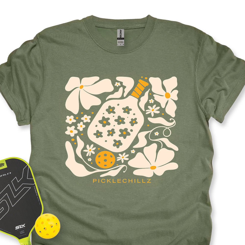 Boho Flower Pickleball v2 Unisex T-Shirt - Picklechillz