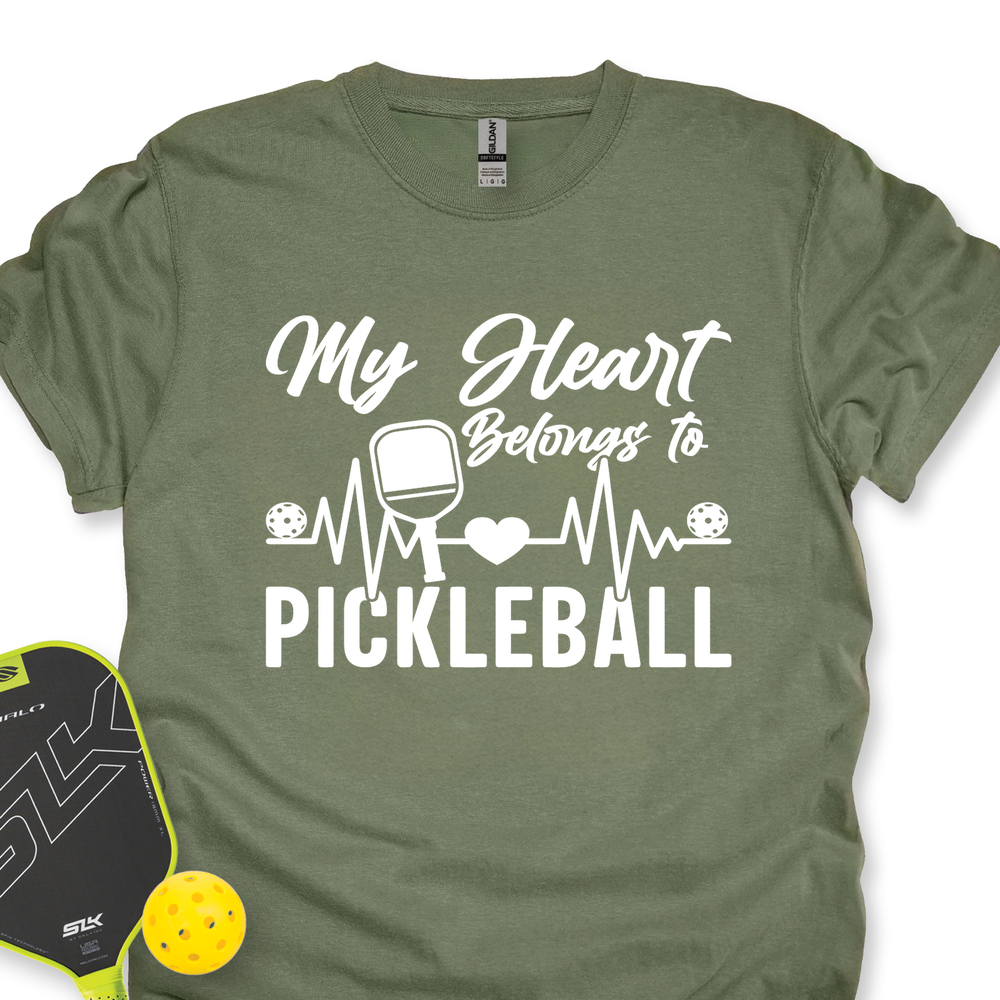 My Hearts Belongs To Pickleball Unisex T-Shirt - Picklechillz