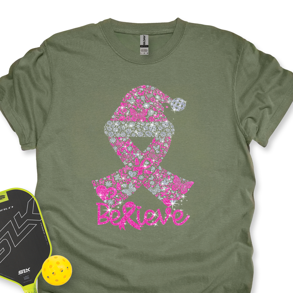 Pickleball Ribbon Believe Unisex T-Shirt - Picklechillz