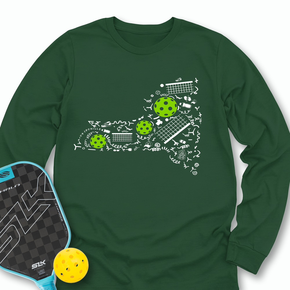 New York Pickleball Map Long Sleeve - Picklechillz