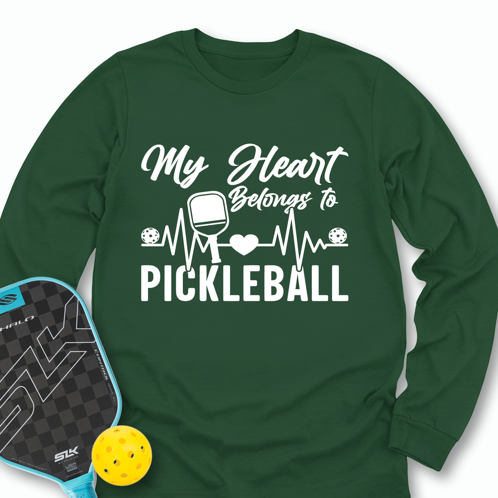 My Hearts Belongs To Pickleball Long Sleeve - Picklechillz