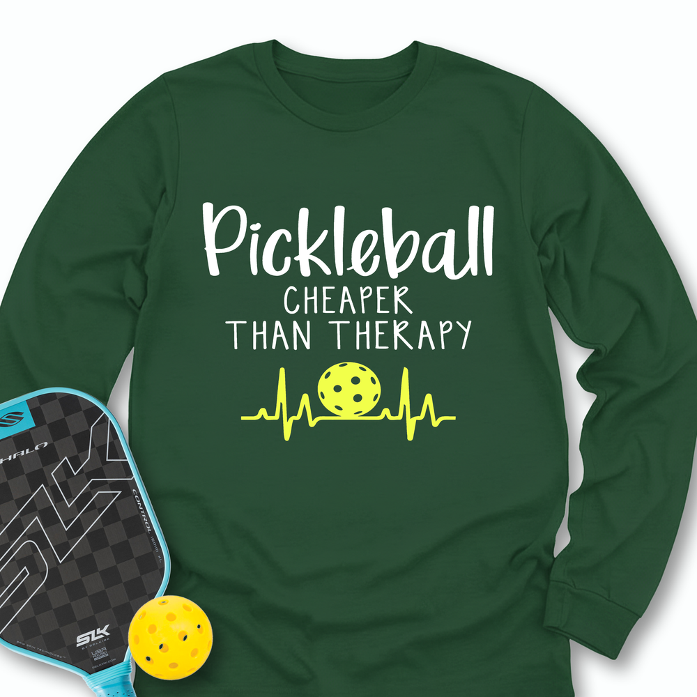 Pickleball Cheaper Than Therapy Long Sleeve - Picklechillz