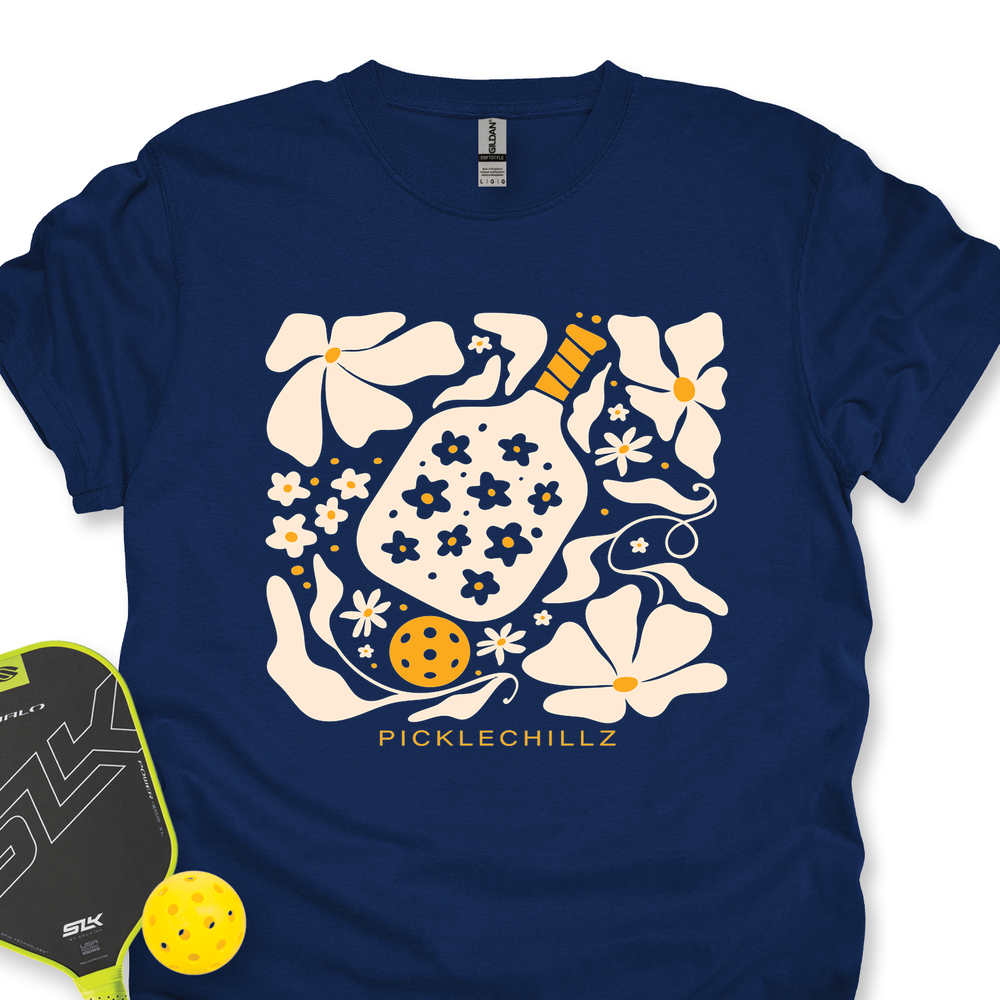 Boho Flower Pickleball v2 Unisex T-Shirt - Picklechillz