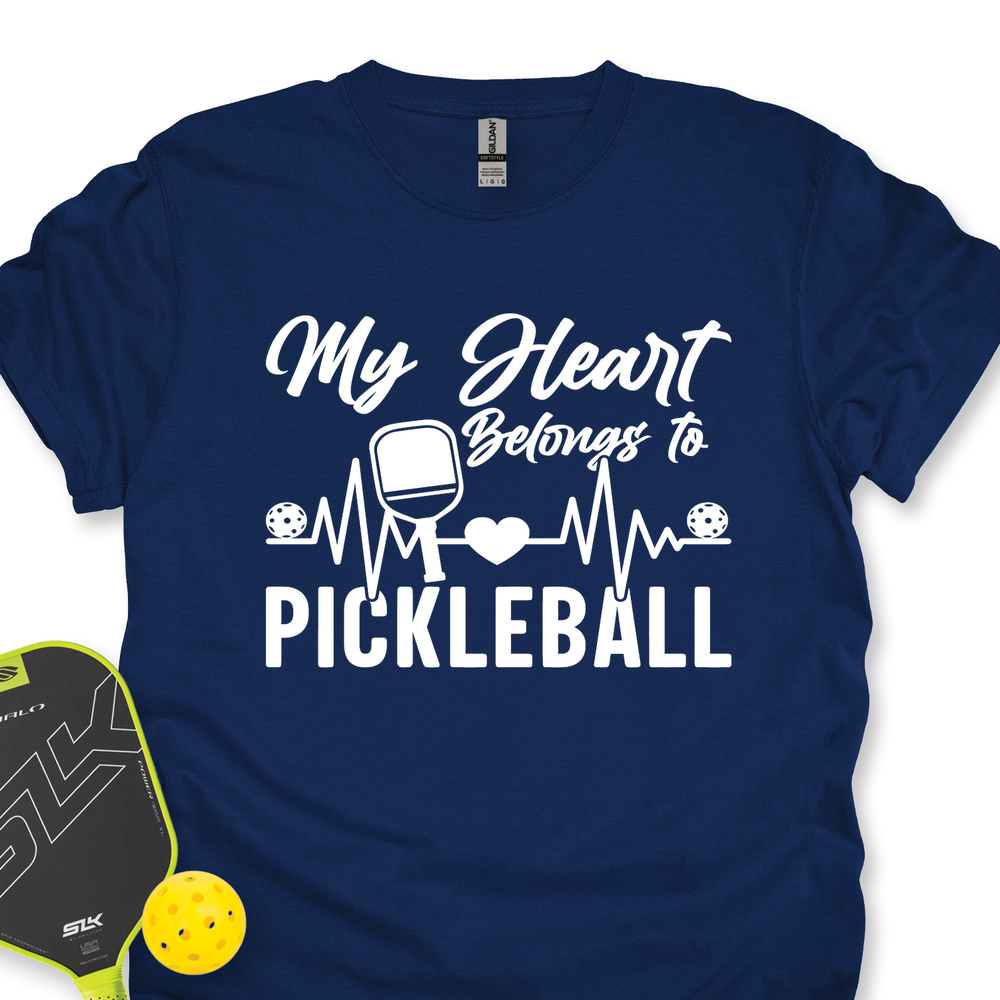 My Hearts Belongs To Pickleball Unisex T-Shirt - Picklechillz