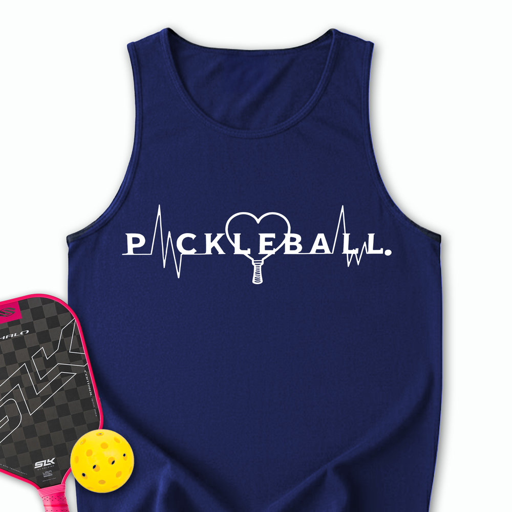 Pickleball Heartbeat Graphic V2 Tank Top - Picklechillz