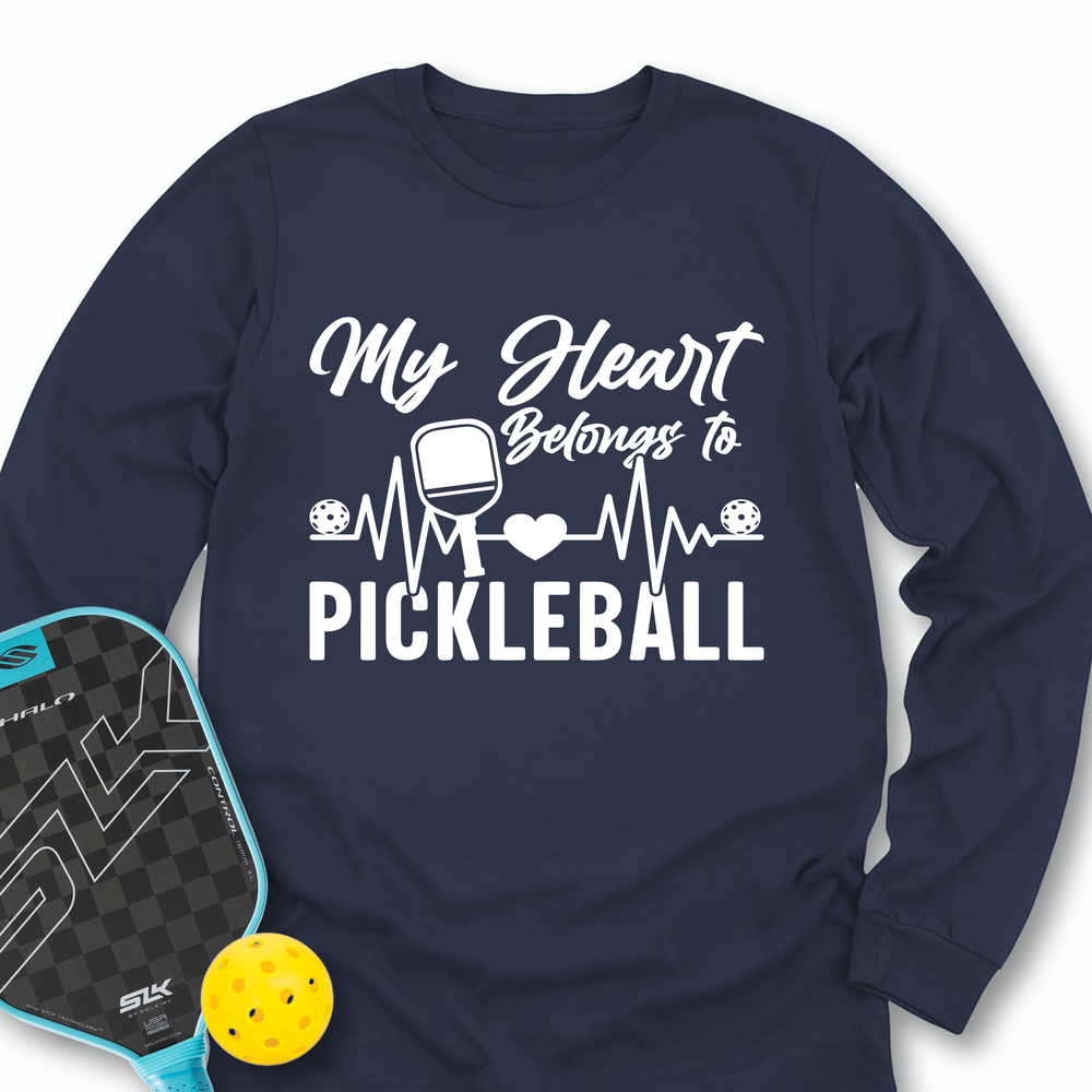 My Hearts Belongs To Pickleball Long Sleeve - Picklechillz