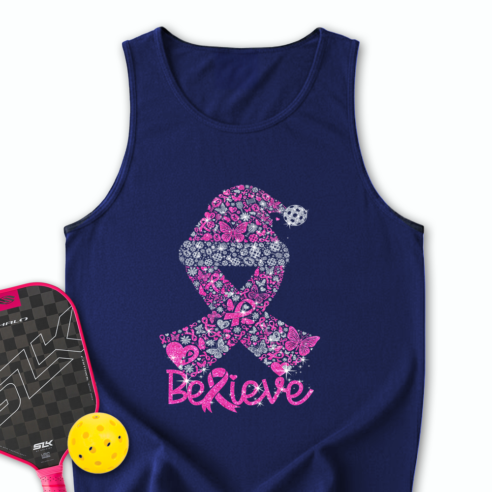 Pickleball Ribbon Believe Tank Top - Picklechillz