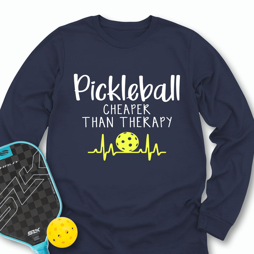 Pickleball Cheaper Than Therapy Long Sleeve - Picklechillz