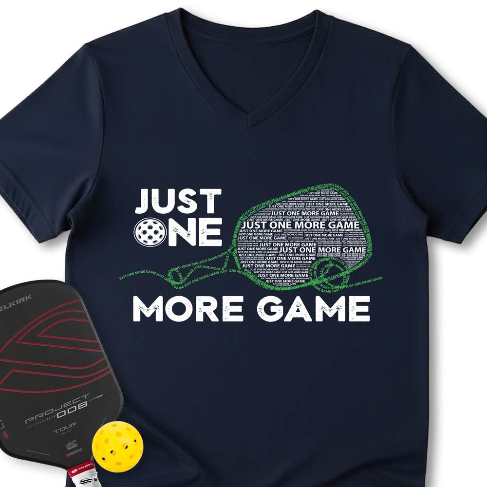 Just One More Game Quotes v1 V-Neck T-Shirt - Picklechillz