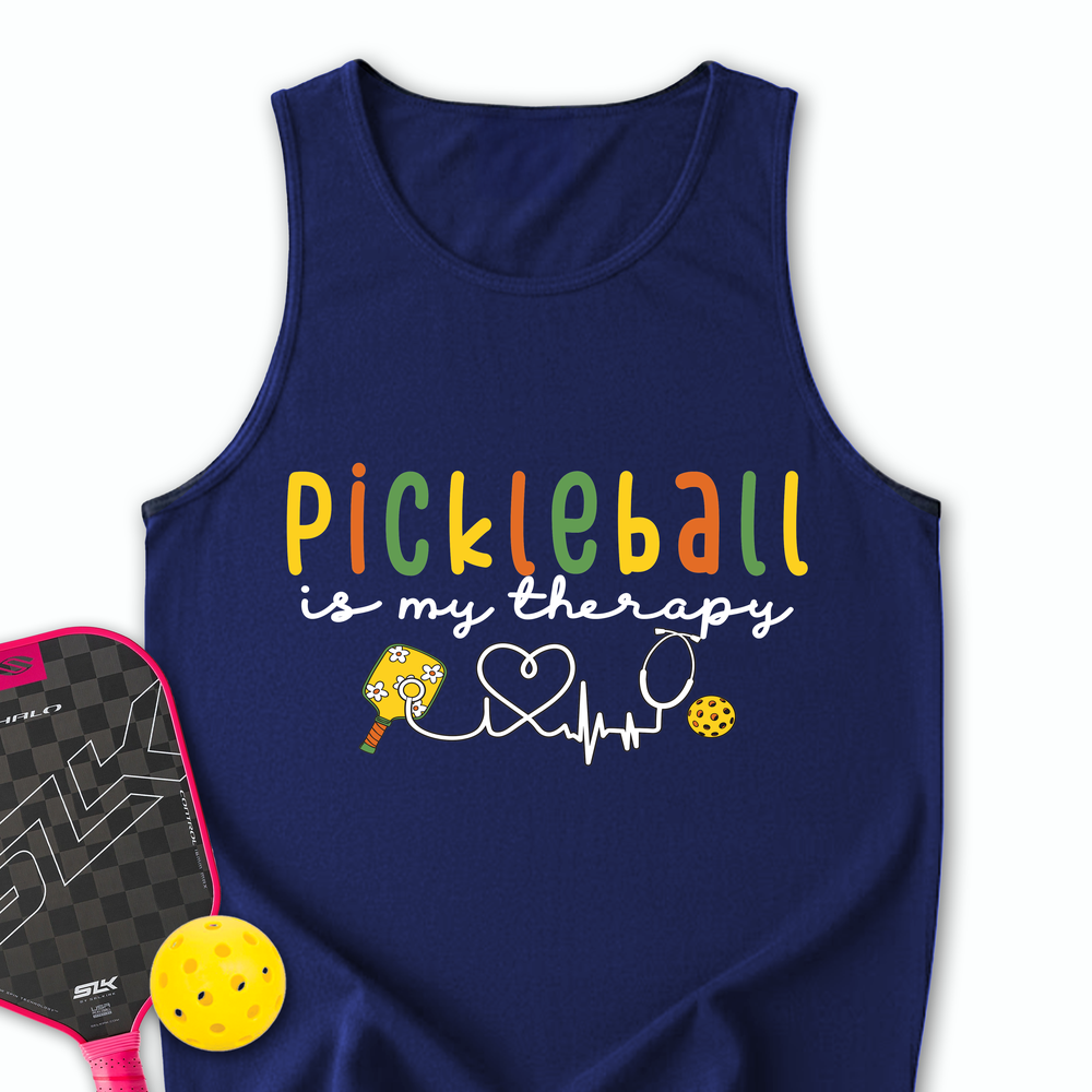Pickleball Is My Therapy Cute Tank Top - Picklechillz