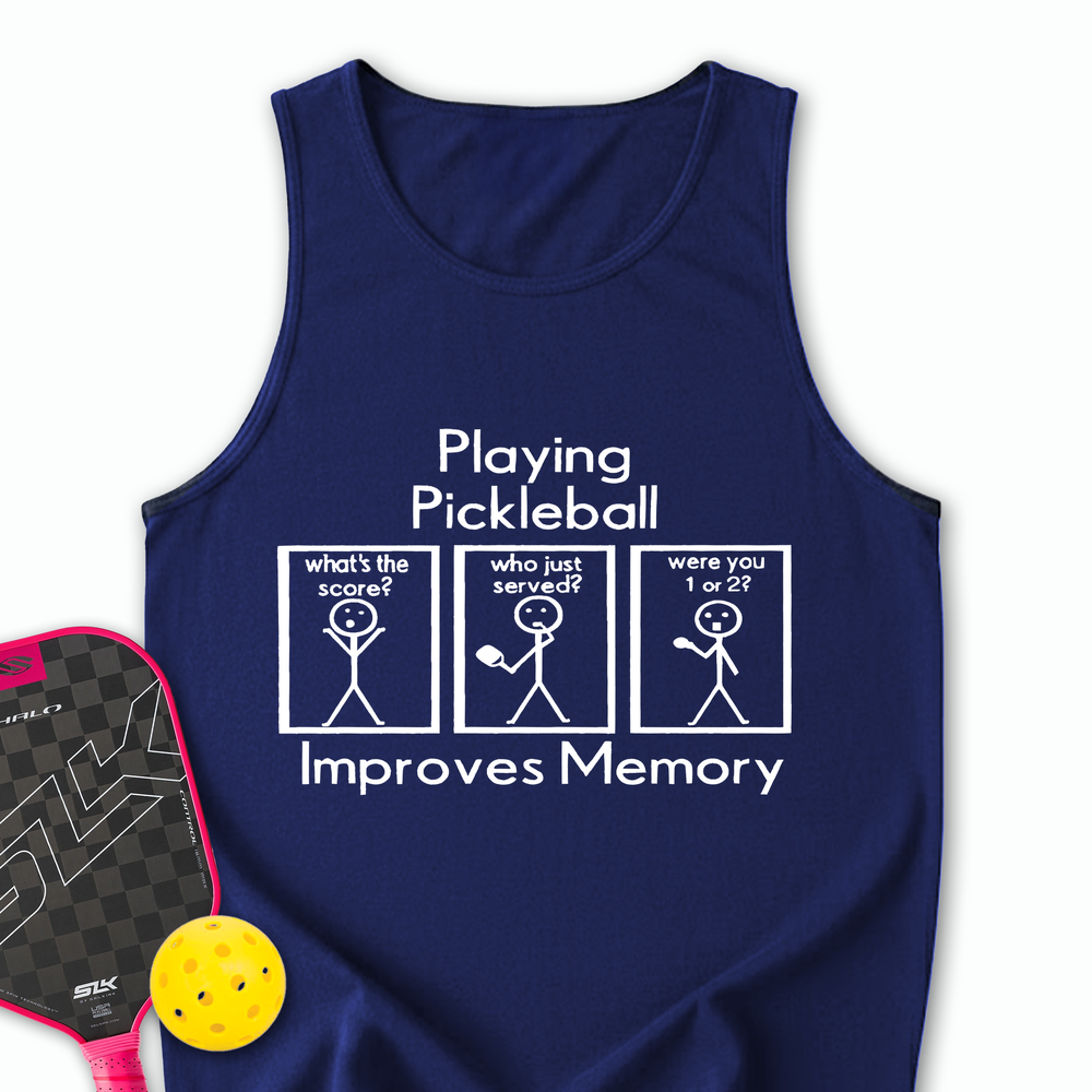 Playing Pickleball Improves Memory Tank Top - Picklechillz