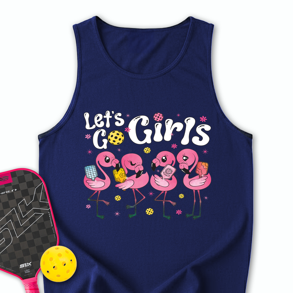 Let'S Go Girls Flamingo Pickleball For Her Tank Top - Picklechillz