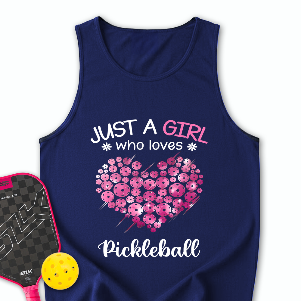 Just a Girl Who Loves Pickleball Tank Top - Picklechillz