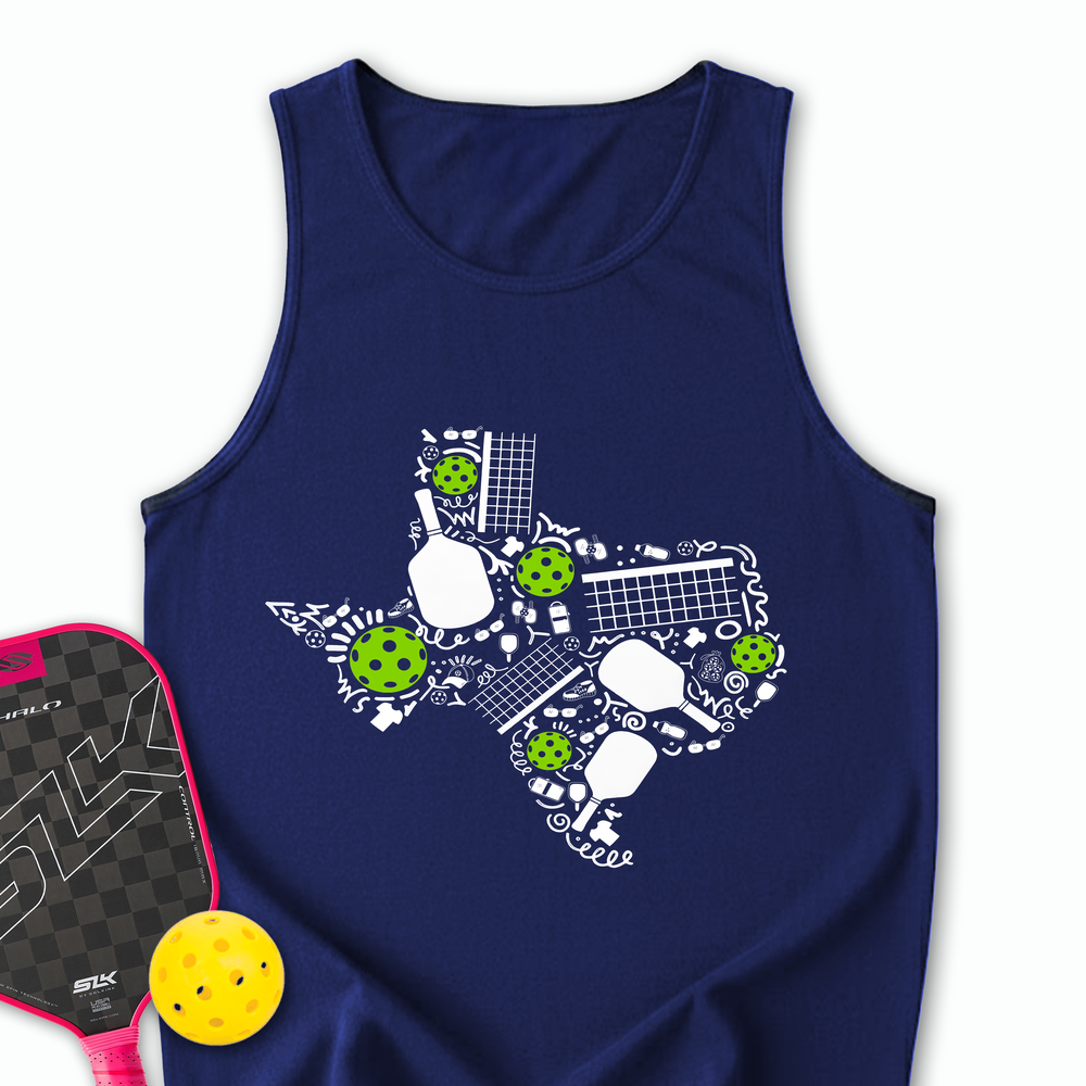 Texas Pickleball Map Tank Top - Picklechillz