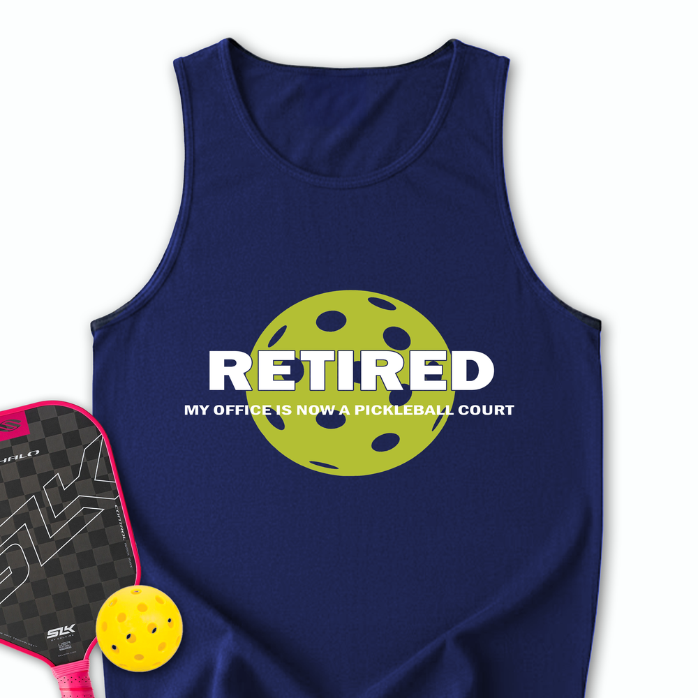 Retired My Office Is Now A Pickleball Court Tank Top - Picklechillz