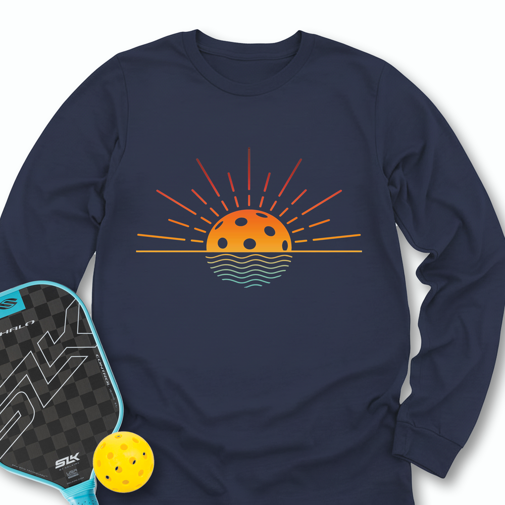 Pickleball Retro Sunset Long Sleeve - Picklechillz
