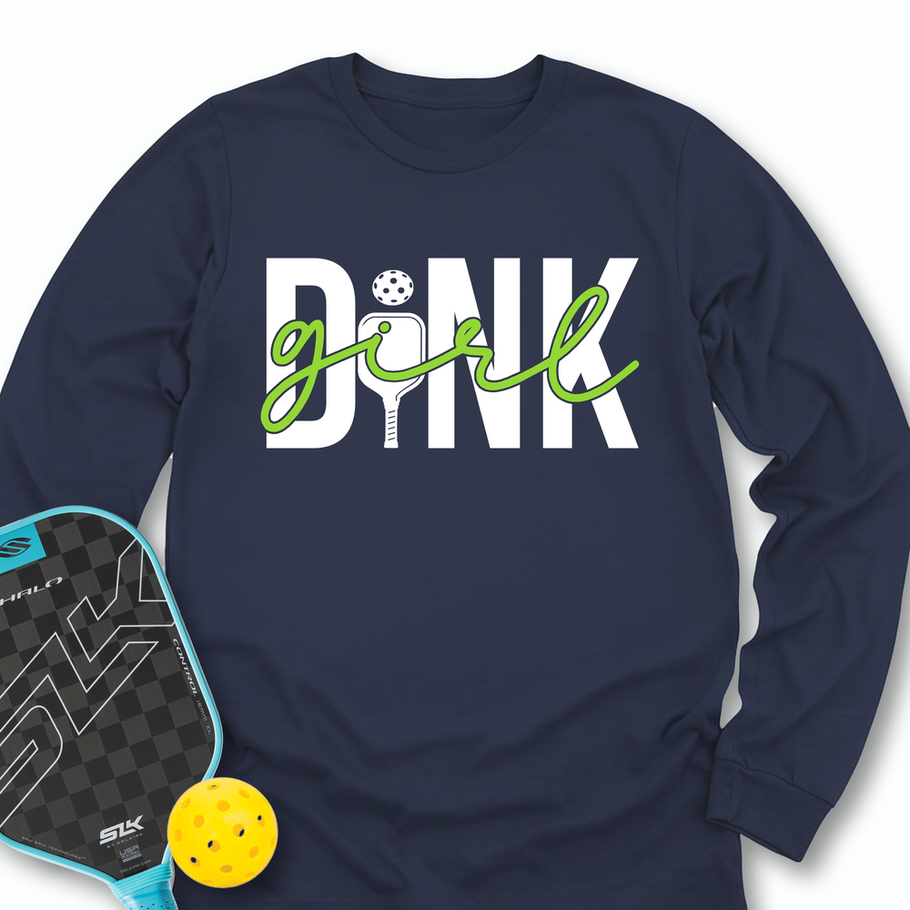 Dink Girl T-Shirt Long Sleeve - Picklechillz