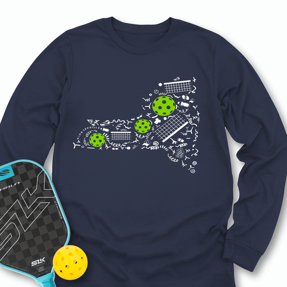New York Pickleball Map Long Sleeve - Picklechillz