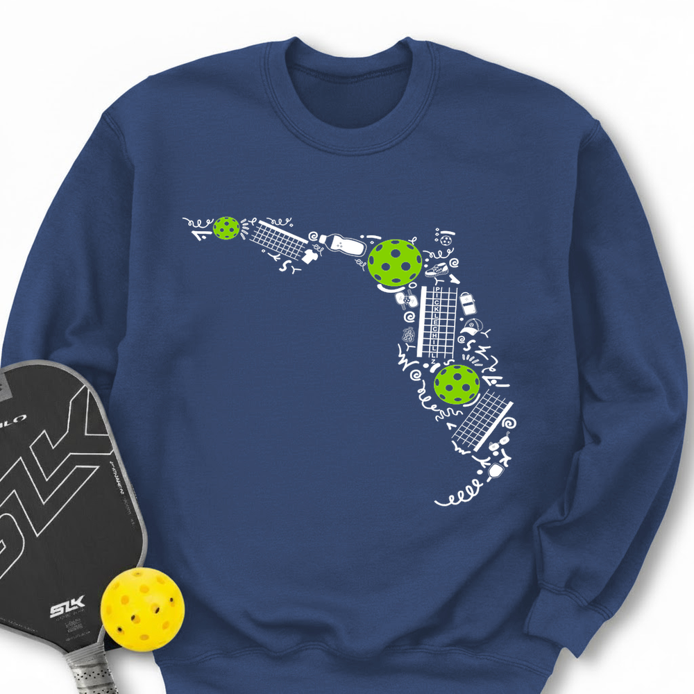 Florida Pickleball Map Sweatshirt - Picklechillz