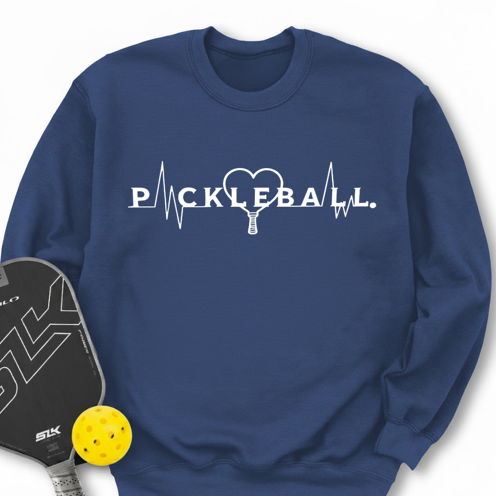 Pickleball Heartbeat Graphic V2 Sweatshirt - Picklechillz