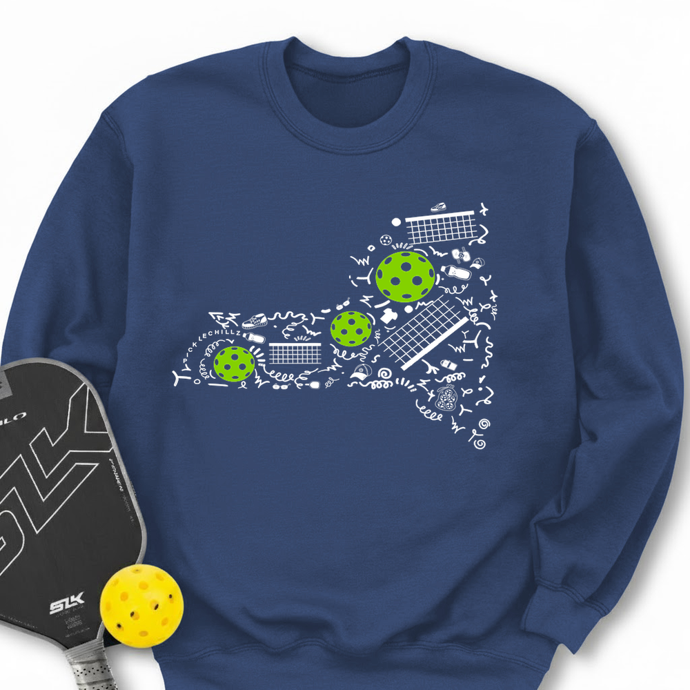 New York Pickleball Map Sweatshirt - Picklechillz