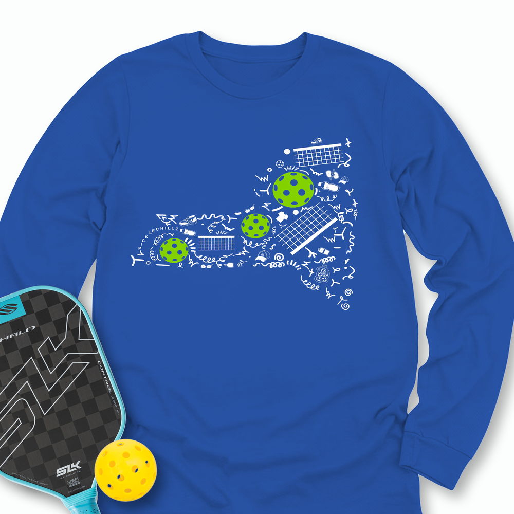 New York Pickleball Map Long Sleeve - Picklechillz