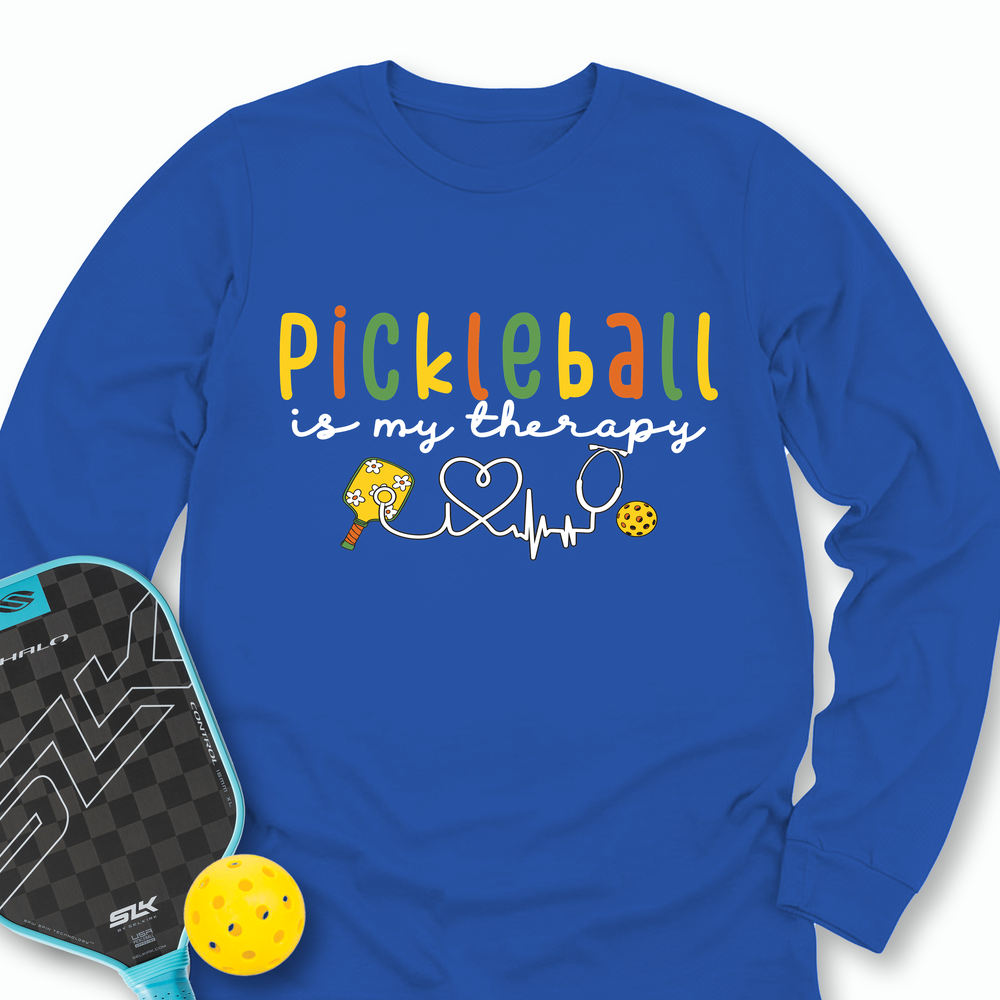 Pickleball Is My Therapy Cute Long Sleeve - Picklechillz