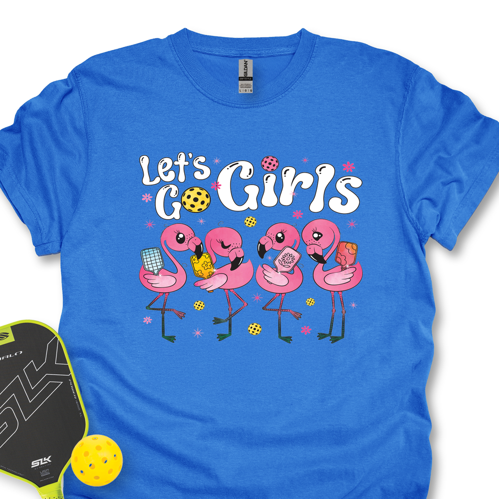 Let'S Go Girls Flamingo Pickleball For Her Unisex T-Shirt - Picklechillz