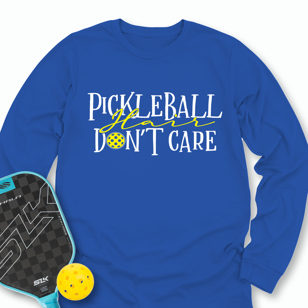 Pickleball Hair, Don’t Care v1 Long Sleeve - Picklechillz