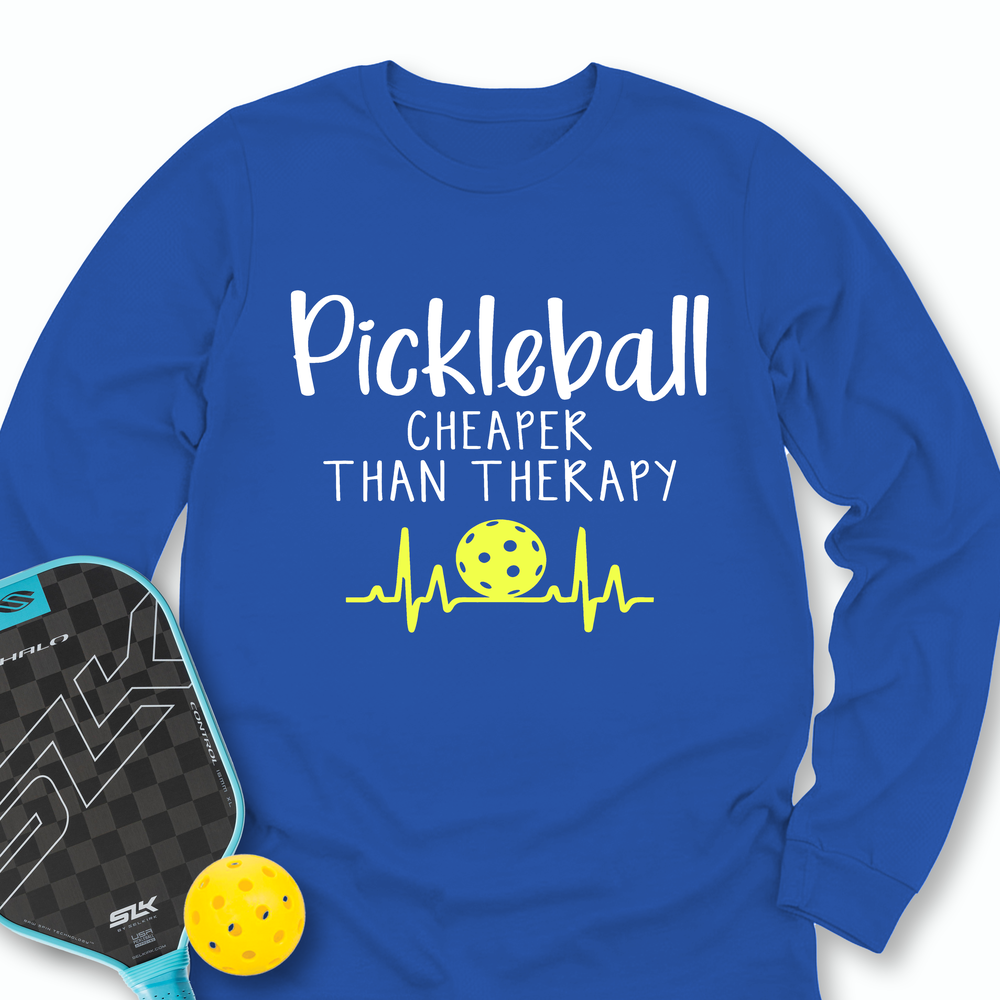 Pickleball Cheaper Than Therapy Long Sleeve - Picklechillz