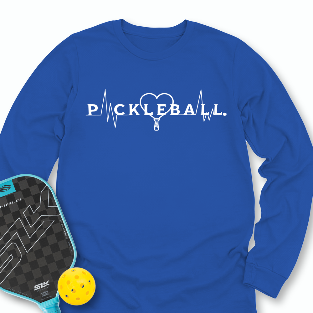 Pickleball Heartbeat Graphic V2 Long Sleeve - Picklechillz