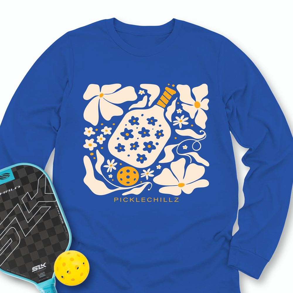 Boho Flower Pickleball v2 Long Sleeve - Picklechillz