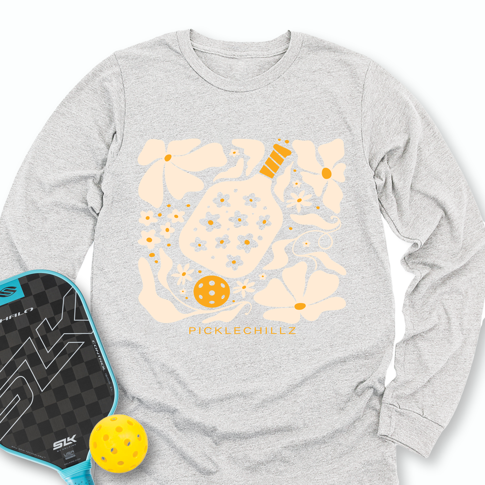 Boho Flower Pickleball v2 Long Sleeve - Picklechillz