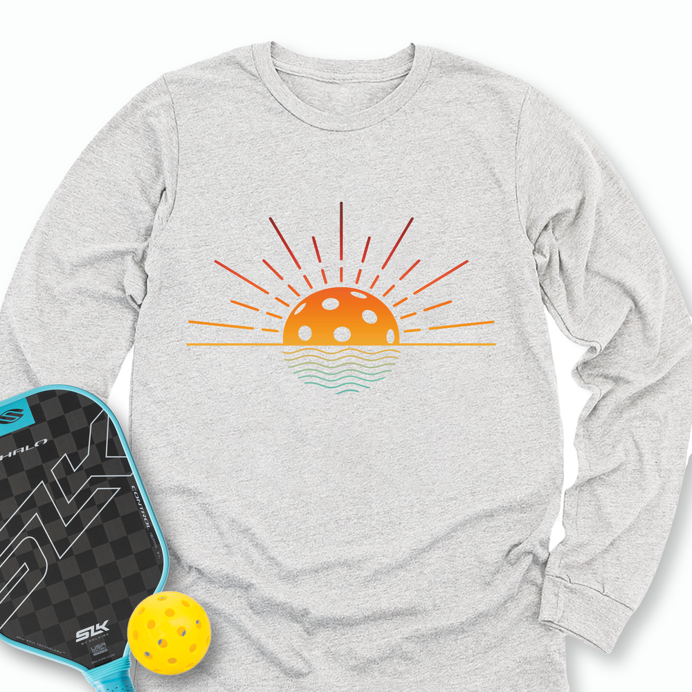 Pickleball Retro Sunset Long Sleeve - Picklechillz